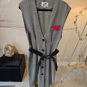 Vintage Caron Black and White Dress